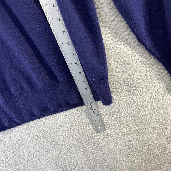 Vintage Michigan Sweater Men's large Tall Blue Embroidered Spellout Acrylic 90s - Picture 6 of 14